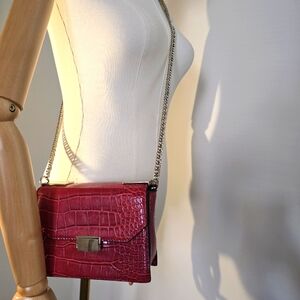 ZARA Mini Shoulder or Crossbody Bag with Croc Details